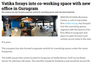 Vatika forays into co-working space with new office...